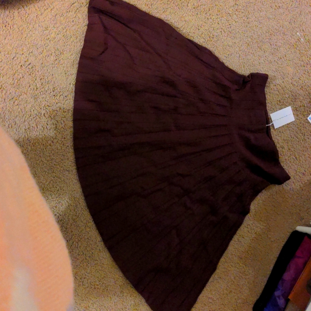 a pleated skirt